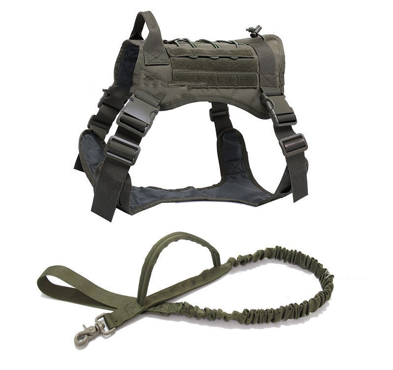 Long lasting tactical training large dog chest harness