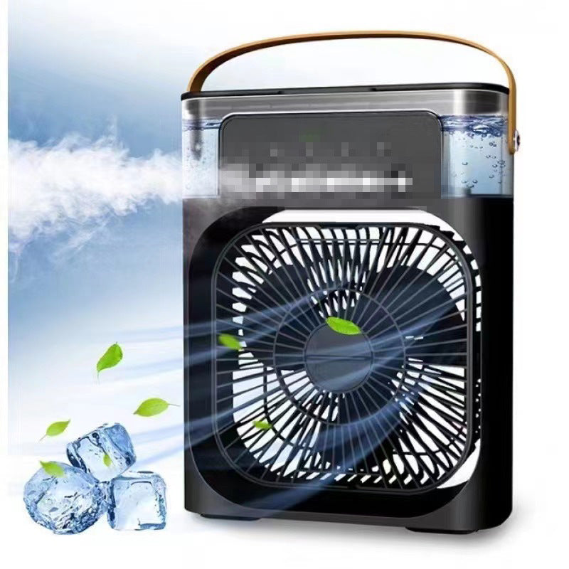 Cross-border Amazon Five-hole Spray Fan Humidification Refrigeration Air Conditioning Fan Desktop Mini Air Cooler USB Electric Fan