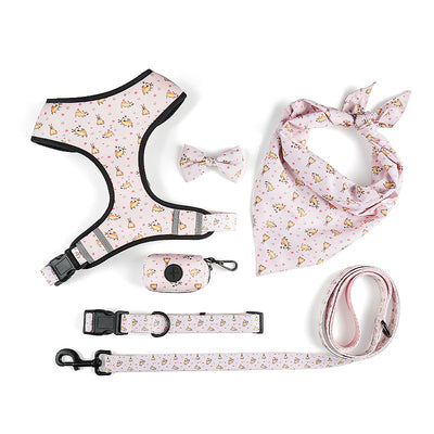 Cute Pet Dog Leash Harness With beautiful Bow for adventures